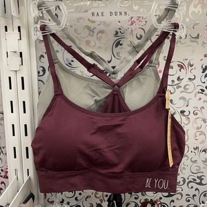 NWT Rae Dunn Sports Bra set of 2- Sz M